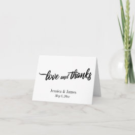 Minimal Bold Script BW Bruiloft, Liefde en Bedankt