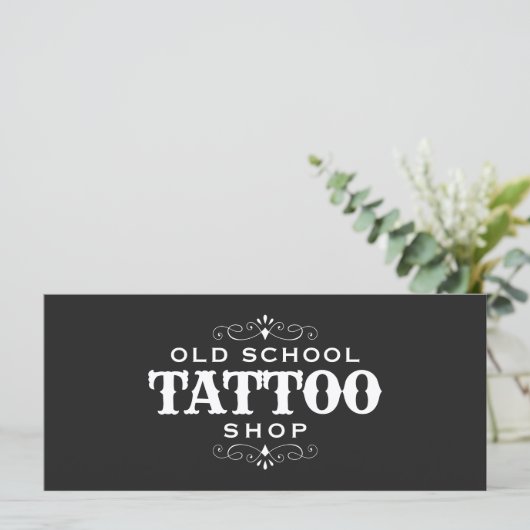 Minimal Bold Tattoo Artist Gift Certification  (Staand voorkant)