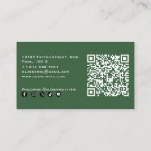 Minimal Bold Tattoo Artist Visitekaartje (Achterkant)