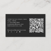 Minimal Bold Tattoo Artist Visitekaartje (Achterkant)