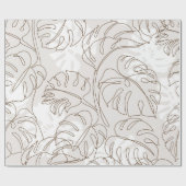 Minimal botanical art seamless pattern. Tropical m Cadeaupapier (Vlak)