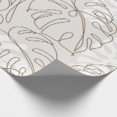 Minimal botanical art seamless pattern. Tropical m Cadeaupapier (Hoek)