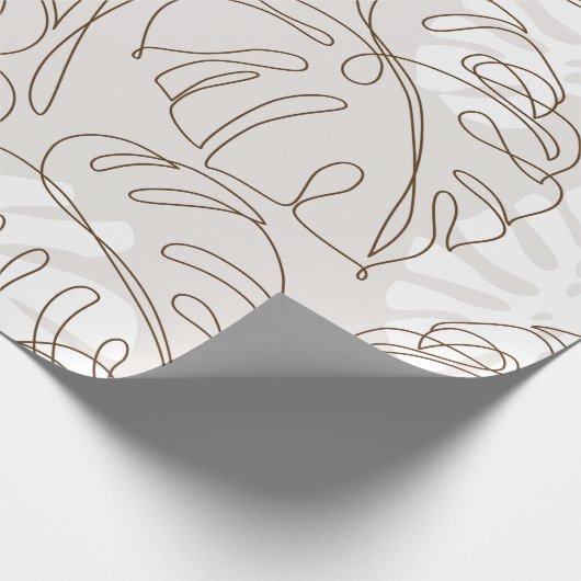 Minimal botanical art seamless pattern. Tropical m Cadeaupapier (Hoek)