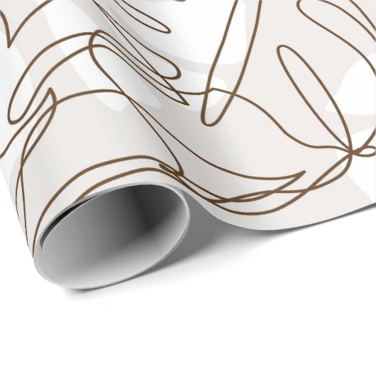 Minimal botanical art seamless pattern. Tropical m Cadeaupapier (Rol Hoek)