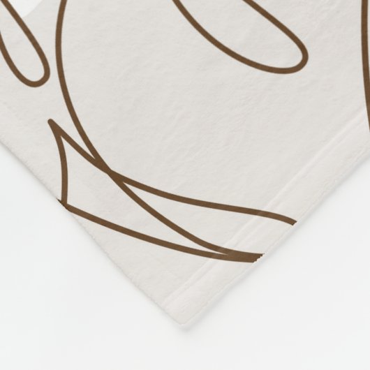 Minimal botanical art seamless pattern. Tropical m Fleece Deken (Hoek)