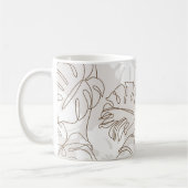 Minimal botanical art seamless pattern. Tropical m Koffiemok (Links)