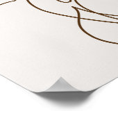 Minimal botanical art seamless pattern. Tropical m Poster (Hoek)