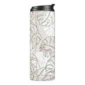 Minimal botanical art seamless pattern. Tropical m Thermosbeker (Gedraaid links)