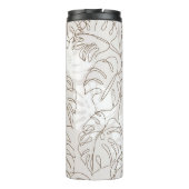 Minimal botanical art seamless pattern. Tropical m Thermosbeker (Achterkant)