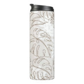 Minimal botanical art seamless pattern. Tropical m Thermosbeker (Geroteerd rechts)