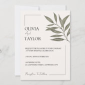 Minimal Botanical Elegance Kaart (Voorkant)