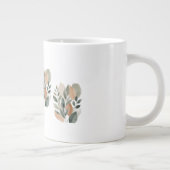 Minimal Botanical Leaf Pattern  Grote Koffiekop (Rechts)