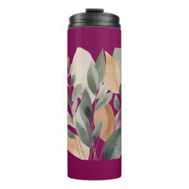 Minimal Botanical Leaf Pattern Thermosbeker