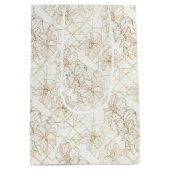 Minimal Botanical Line Art Pattern (1) Medium Cadeauzakje (Achterkant)