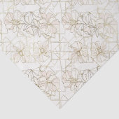 Minimal Botanical Line Art Pattern (1) Tissuepapier (Detail)