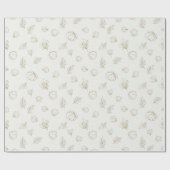 Minimal Botanical Line Art Pattern (3) Cadeaupapier (Vlak)