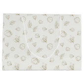 Minimal Botanical Line Art Pattern (3) Groot Cadeauzakje (Achterkant)