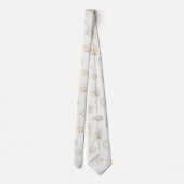 Minimal Botanical Line Art Pattern (3) Stropdas (Achterkant)