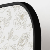 Minimal Botanical Line Art Pattern (4) Pickleball Paddle (Links Detail)