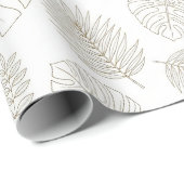 Minimal Botanical Line Art Pattern (5) Cadeaupapier (Rol Hoek)