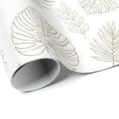 Minimal Botanical Line Art Pattern (6) Cadeaupapier (Rol Hoek)