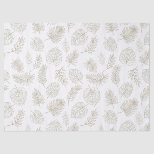 Minimal Botanical Line Art Pattern (6) Tissuepapier (Voorkant)