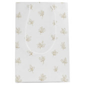 Minimal Botanical Line Art Pattern (7) Medium Cadeauzakje (Voorkant)