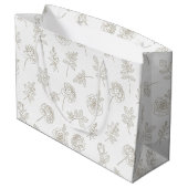 Minimal Botanical Line Art Pattern (8) Groot Cadeauzakje (Achterkant Gekanteld)