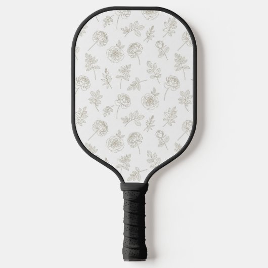 Minimal Botanical Line Art Pattern (8) Pickleball Paddle (Voorkant)