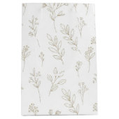 Minimal Botanical Line Art Pattern (9) Medium Cadeauzakje (Voorkant)