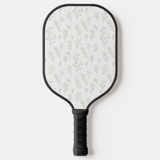 Minimal Botanical Line Art Pattern (9) Pickleball Paddle (Voorkant)