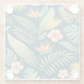 Minimal Botanical Pattern Glazen Onderzetter (Achterkant)