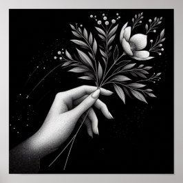 Minimal Botanical Stem with Feminine Touch Poster