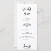 Minimal Botanical Twin Leaf Dinner & Drinken Menu (Achterkant)