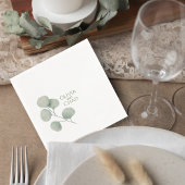 Minimal Botanical Wedding Drink Napkins Servet