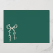 Minimal Bow Fa La Bladmuziek Foto Kerstmis Folie Feestdagenkaart (Achterkant)