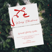 Minimal Bow Merry Christmas Feestdagenkaart