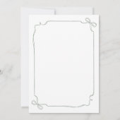 Minimal Bow & Ribbon Foto Lijst Script Wedding Bedankkaart (Achterkant)