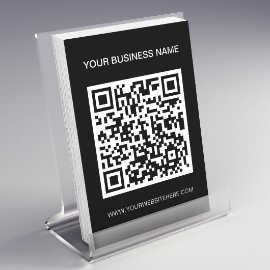 Minimal Branding QR Code Promotional Black Flyer