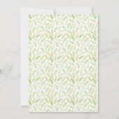 Minimal Bridal Shower Fern Leaf Border Kaart (Achterkant)