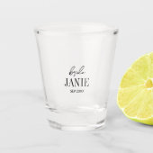 Minimal Bride Bachelorette Party Shot Glass Shot Glas (Voorkant)