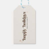 Minimal Brown Christmas Holiday Family Gift Tag Cadeaulabel (Achterkant)