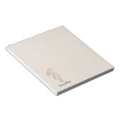 Minimal Bunny “Breathe” Notepad Notitieblok (Schuin)