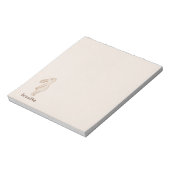 Minimal Bunny “Breathe” Notepad Notitieblok (Linkerzijde)