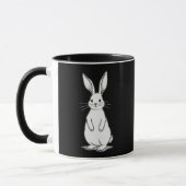 Minimal Bunny Line Art – Easter Design - caneca Mok (Links)