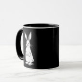 Minimal Bunny Line Art – Easter Design - caneca Mok (Voorkant links)