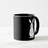Minimal Bunny Line Art – Easter Design - caneca Mok (Voorkant rechts)