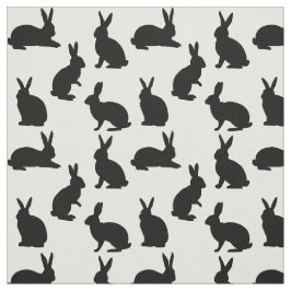 Minimal Bunny Shapes In Black Cute Easter Pattern Stof