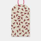 Minimal Burgundy & Cream Hearts Valentine Cadeaulabel (Achterkant)