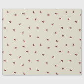 Minimal Burgundy & Cream Hearts Valentine Cadeaupapier (Vlak)
